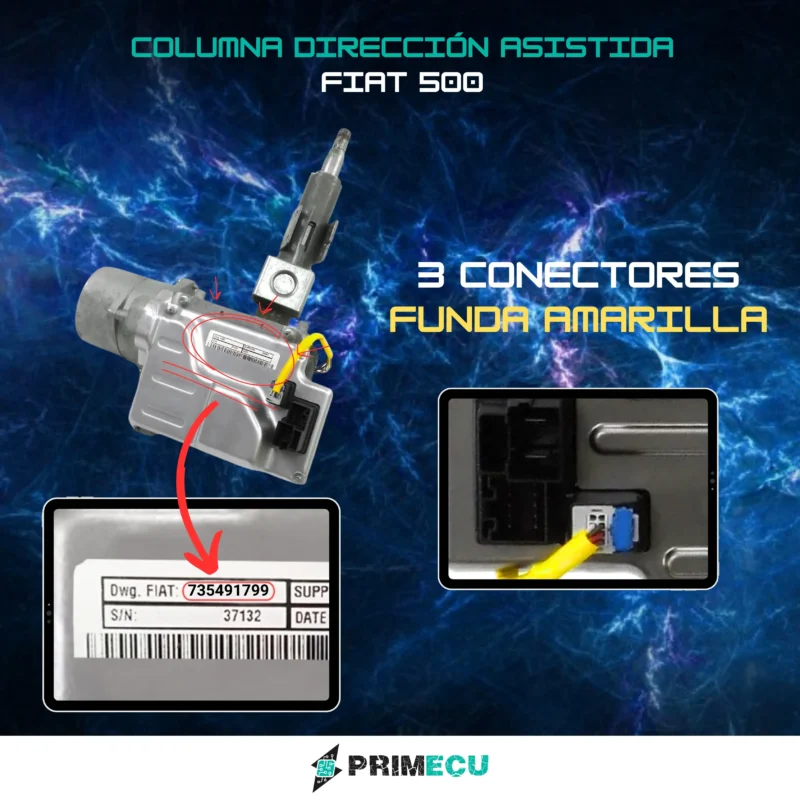 735491799 Columna de direccion asistida FIAT 500 2
