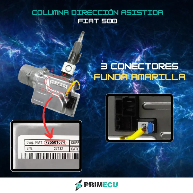 735501074 Columna de direccion asistida FIAT 500 2