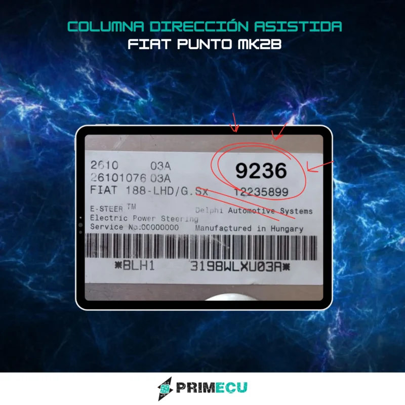 9236 Columna de direccion asistida FIAT PUNTO 2