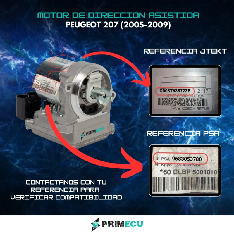 9683053780 Centralita de direccion asistida PEUGEOT 207 2