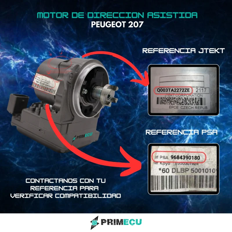 Q003TA2272ZE Centralita de direccion asistida PEUGEOT 207 2