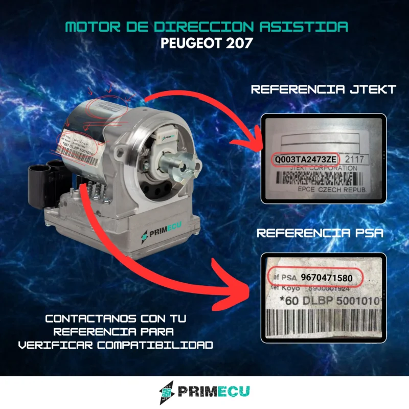 Q003TA2473ZE Centralita de direccion asistida PEUGEOT 207 2