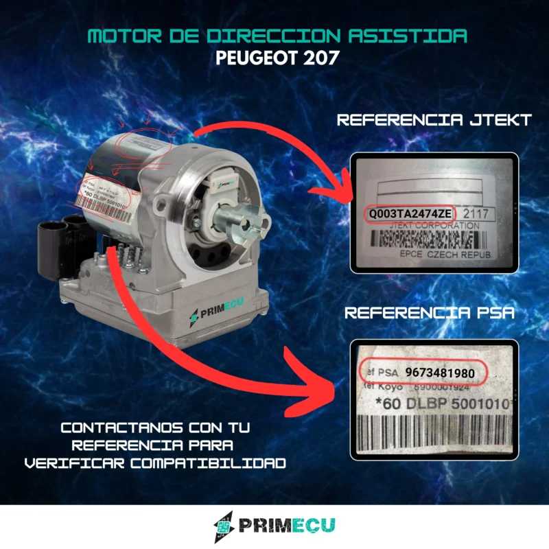 Q003TA2474ZE Centralita de direccion asistida PEUGEOT 207 2